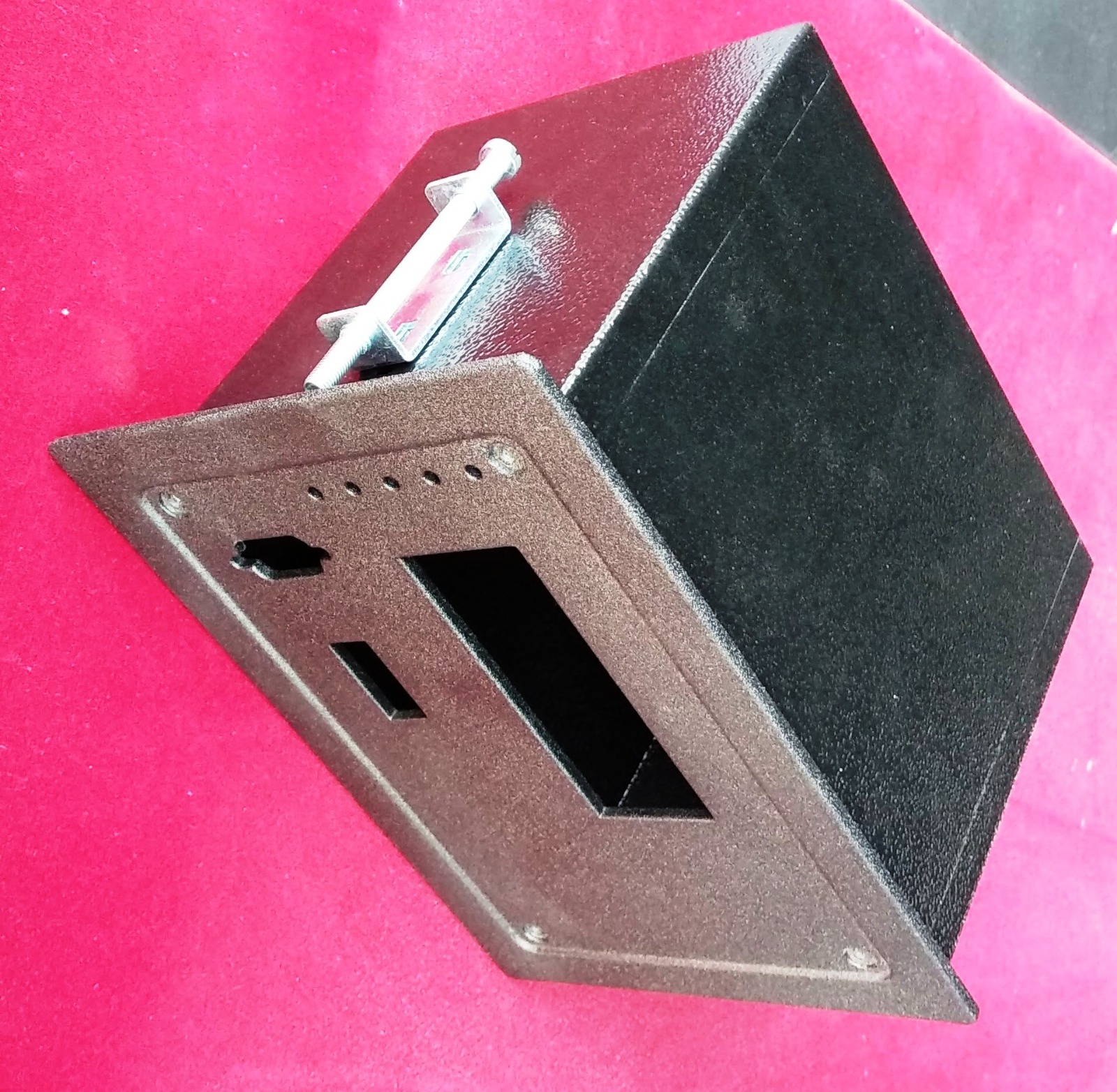 Black Textured Panel-Mount Instrumentation Housing